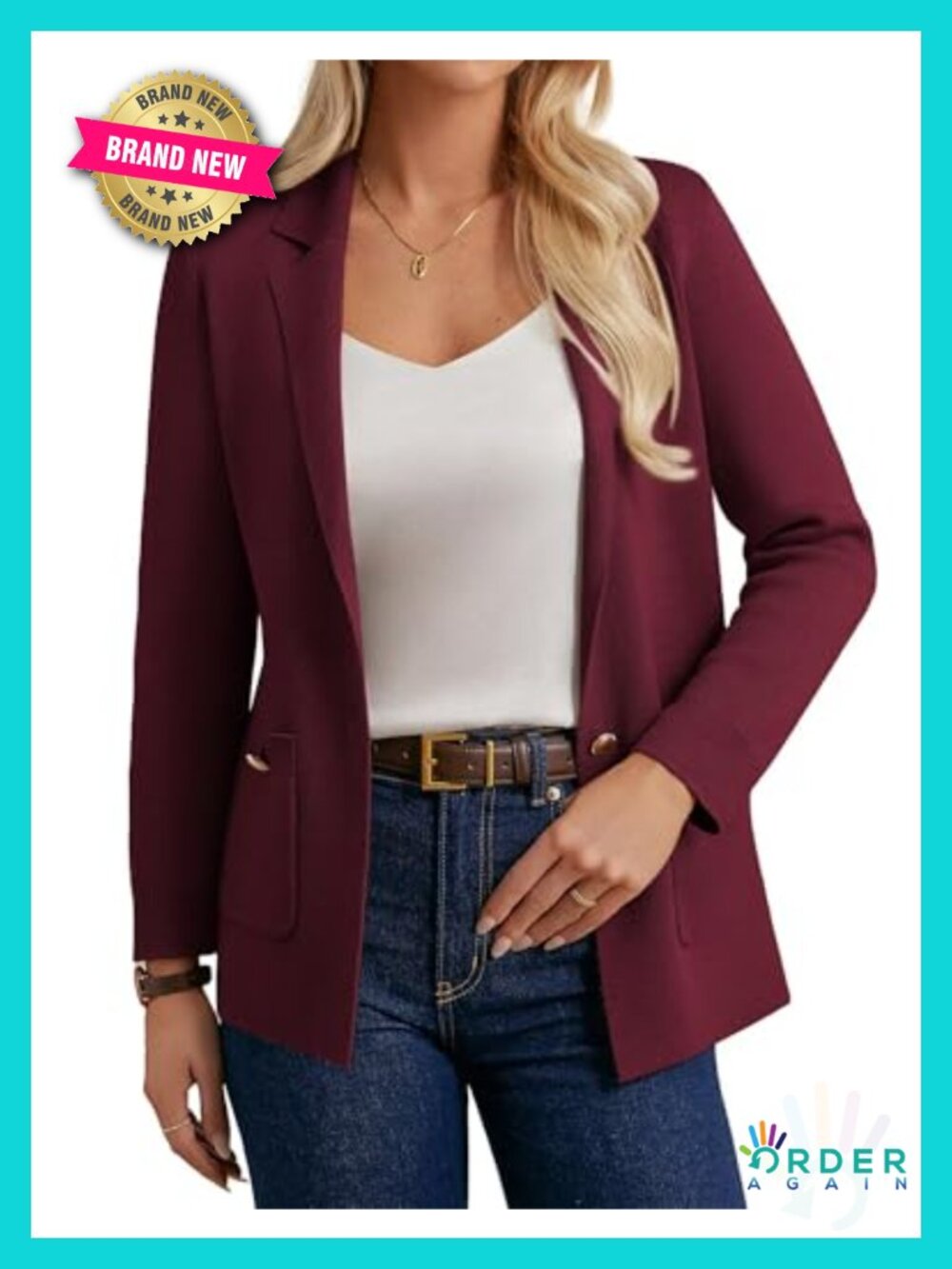 Womens Sweater Blazer Business Casual Open Front Knit Cardigan Jacket